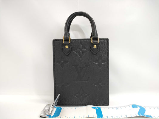 LOUIS VUITTON Monogram Empreinte Petite Sac Plat Handbag M81417 Black Handbag
