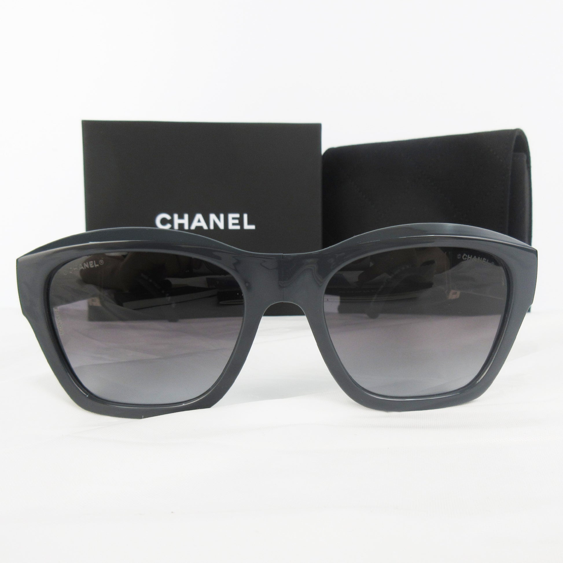 CHANEL Current Square Sunglasses Matrasse Logo Coco Mark Foldable 6055-B Sunglasses and Glasses
