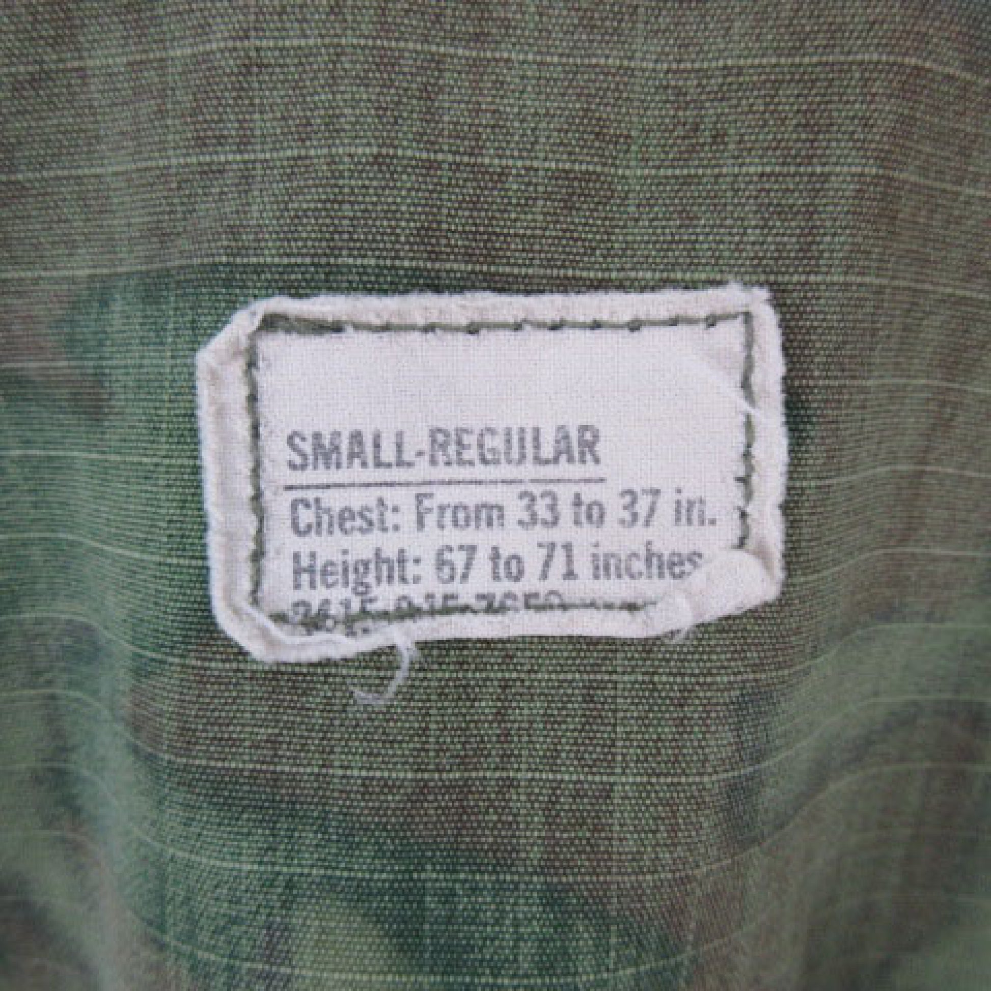 60S U.S.ARMY ERDL Jungle Fattier Military Camouflage Camouflage USMC U.S. Army Genuine Military 4th S-R DSA100-69-C-2662 Vintage Jacket