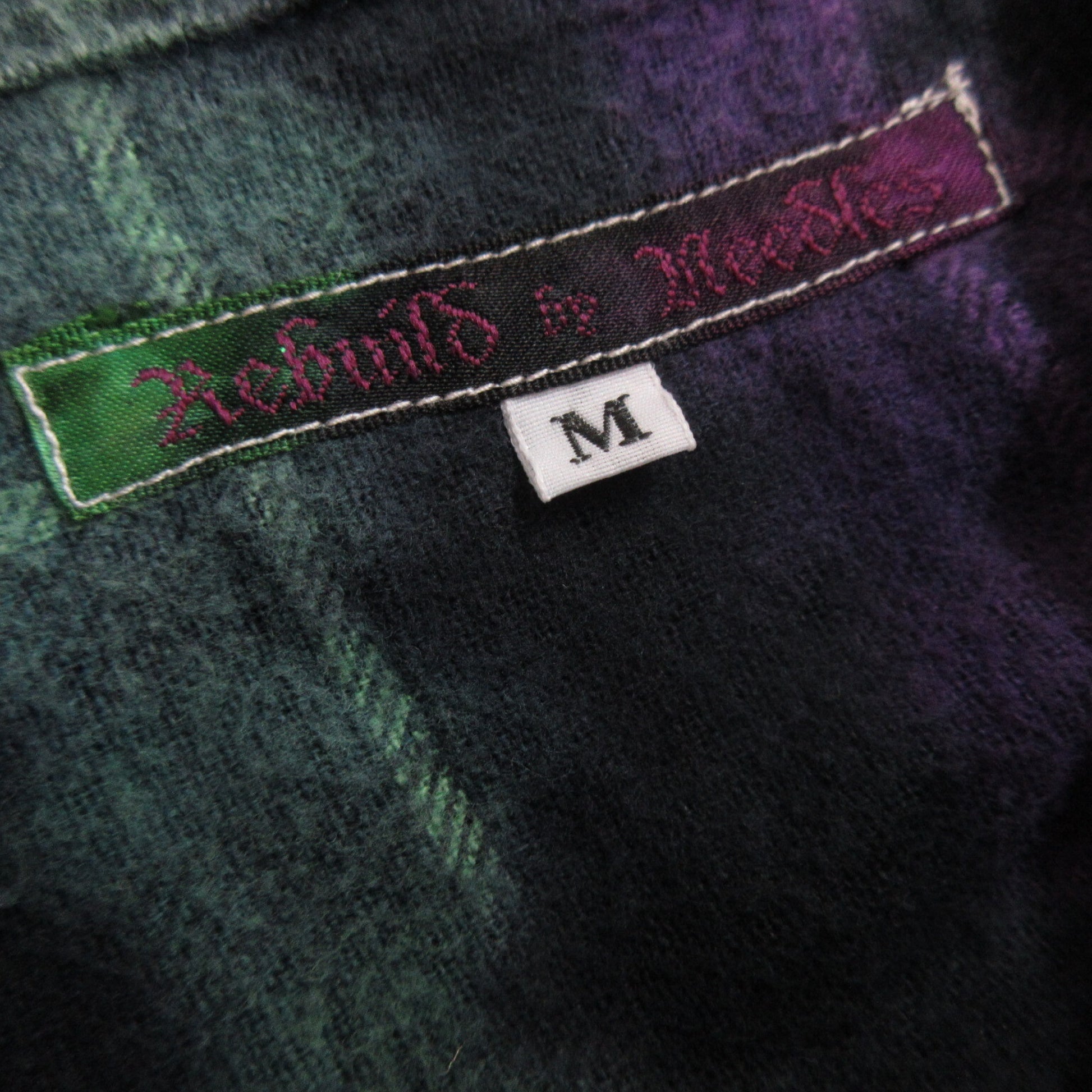 Biko 23SS Rebuild by Needles 7 CUTS TIE DYED FLANNEL SHIRT Long Sleeve Shirt M MR347 Multicolor Check All-Over Pattern Shirt