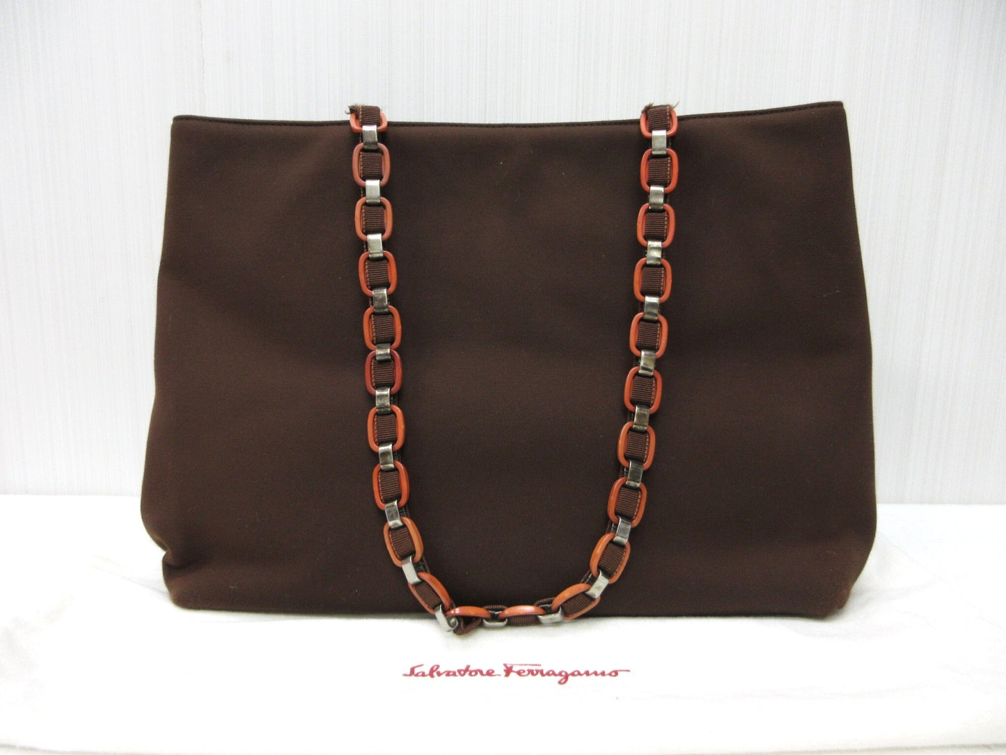 Salvatore Ferragamo Salvatore Ferragamo Feragamo Vala Chain Plastic Chain Tote Bag Shoulder Bag AU-21/8230 Shoulder Bag