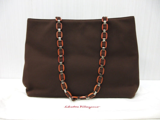 Salvatore Ferragamo Salvatore Ferragamo Feragamo Vala Chain Plastic Chain Tote Bag Shoulder Bag AU-21/8230 Shoulder Bag