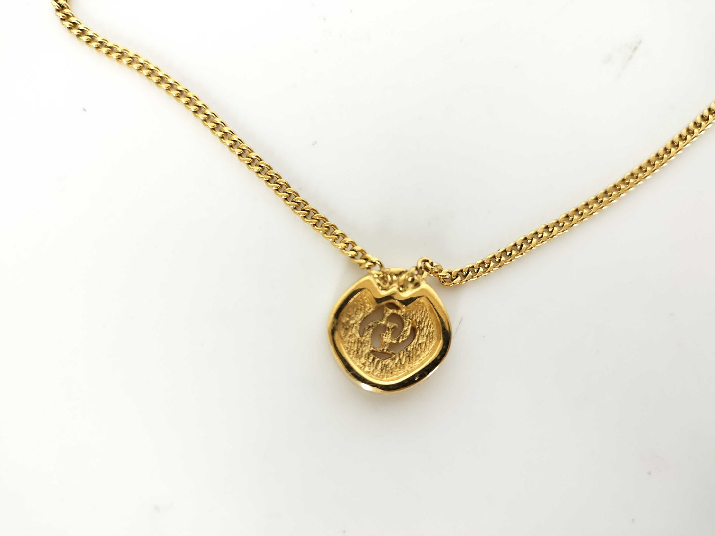 Dior Rhinestone Logo Necklace Necklace
