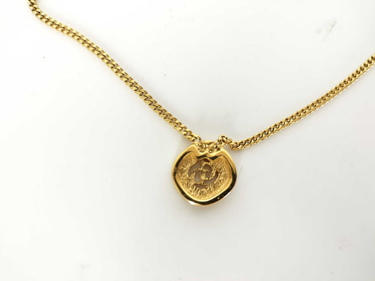 Dior Rhinestone Logo Necklace Necklace