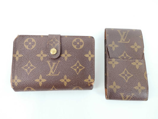 LOUIS VUITTON Monogram Monogram Mouth Wallet Cigarette Case Set Wallet