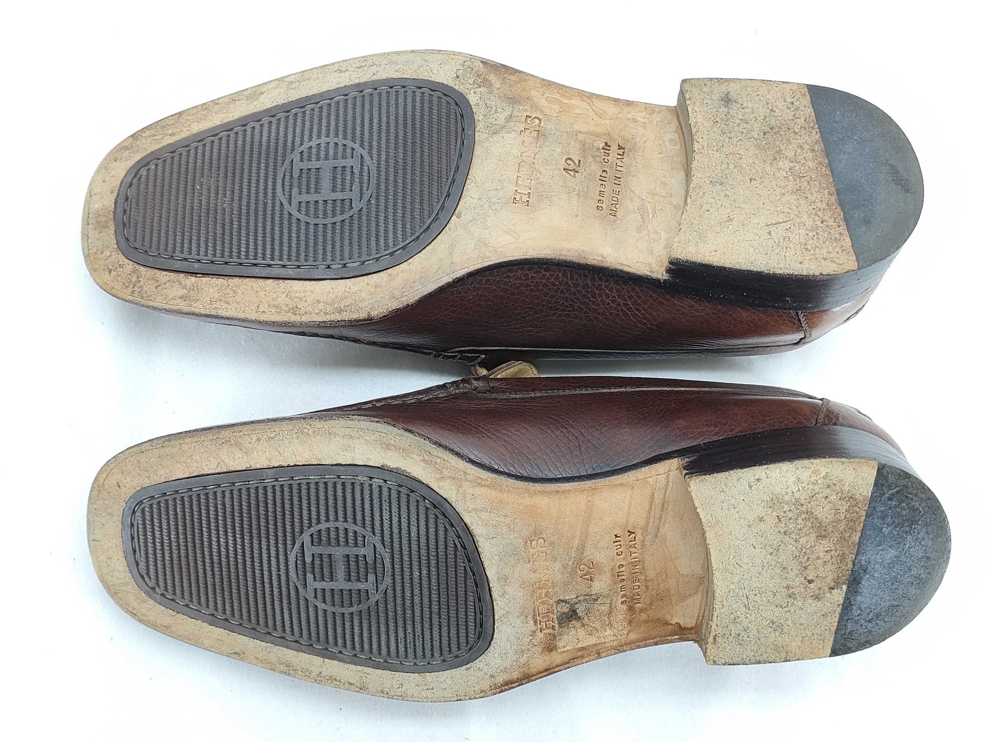 HERMES Leather Slip-on Loafers Leather Shoes Other Shoes