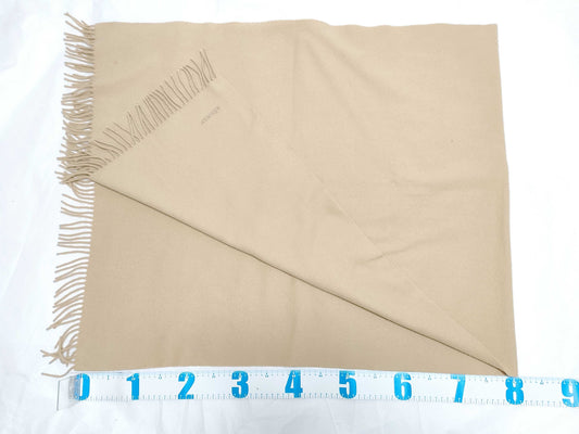 HERMES Large Format Stole Cashmere 100 & Logo Embroidery? Other accessories