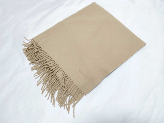 HERMES Large Format Stole Cashmere 100 & Logo Embroidery? Other accessories