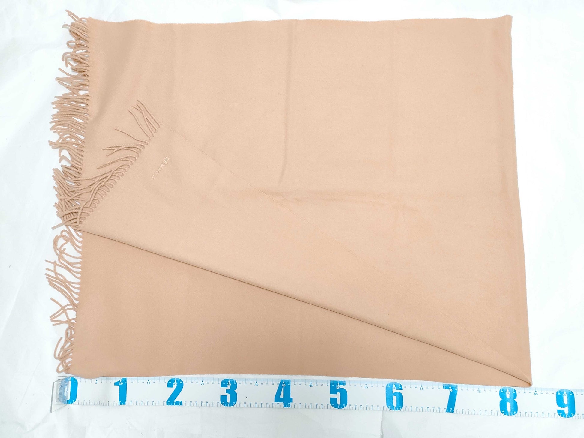 HERMES Large Format Stole 100% Cashmere Logo Embroidery? Other accessories