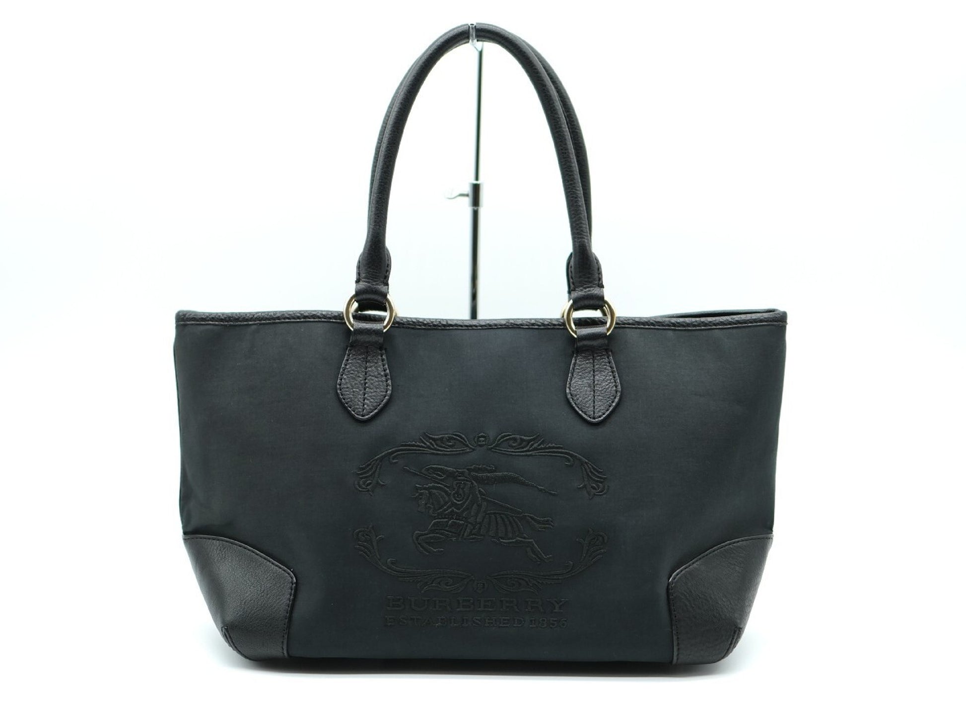 BURBERRY Black Handbag on Canvas