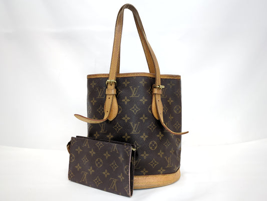 LOUIS VUITTON M42238 Monogram Bucket PM Tote Bag