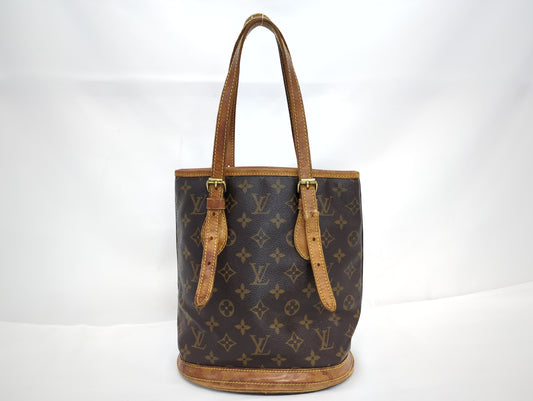 LOUIS VUITTON M42238 Monogram Bucket PM Tote Bag