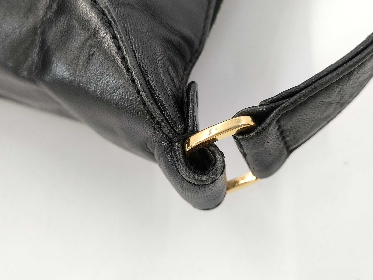 CHANEL Chocolate Bar Leather Coco Mark Shoulder Bag