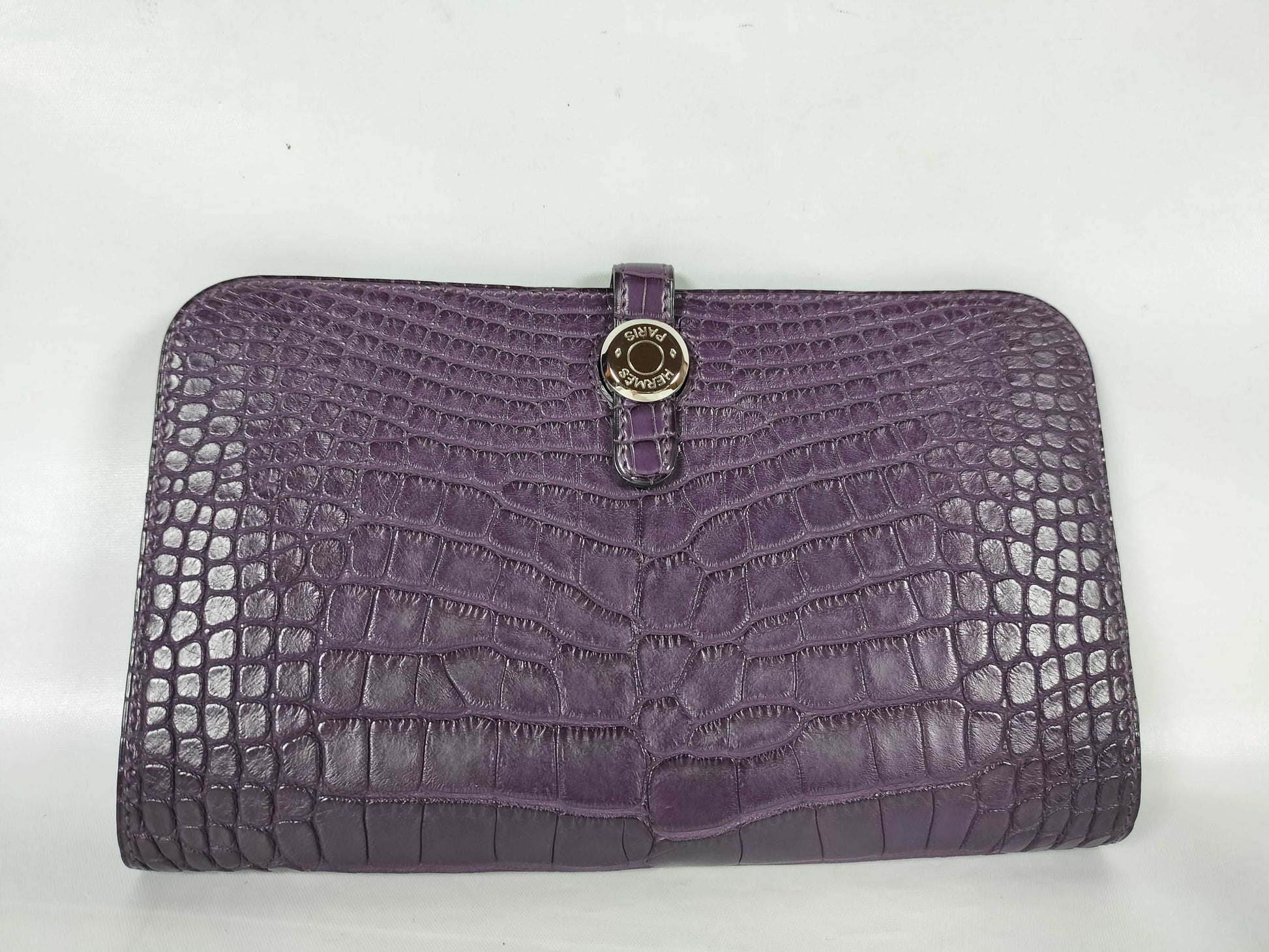 HERMES Dogon Alligator Matte R-Engraving Wallet
