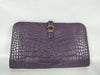 HERMES Dogon Alligator Matte R-Engraving Wallet