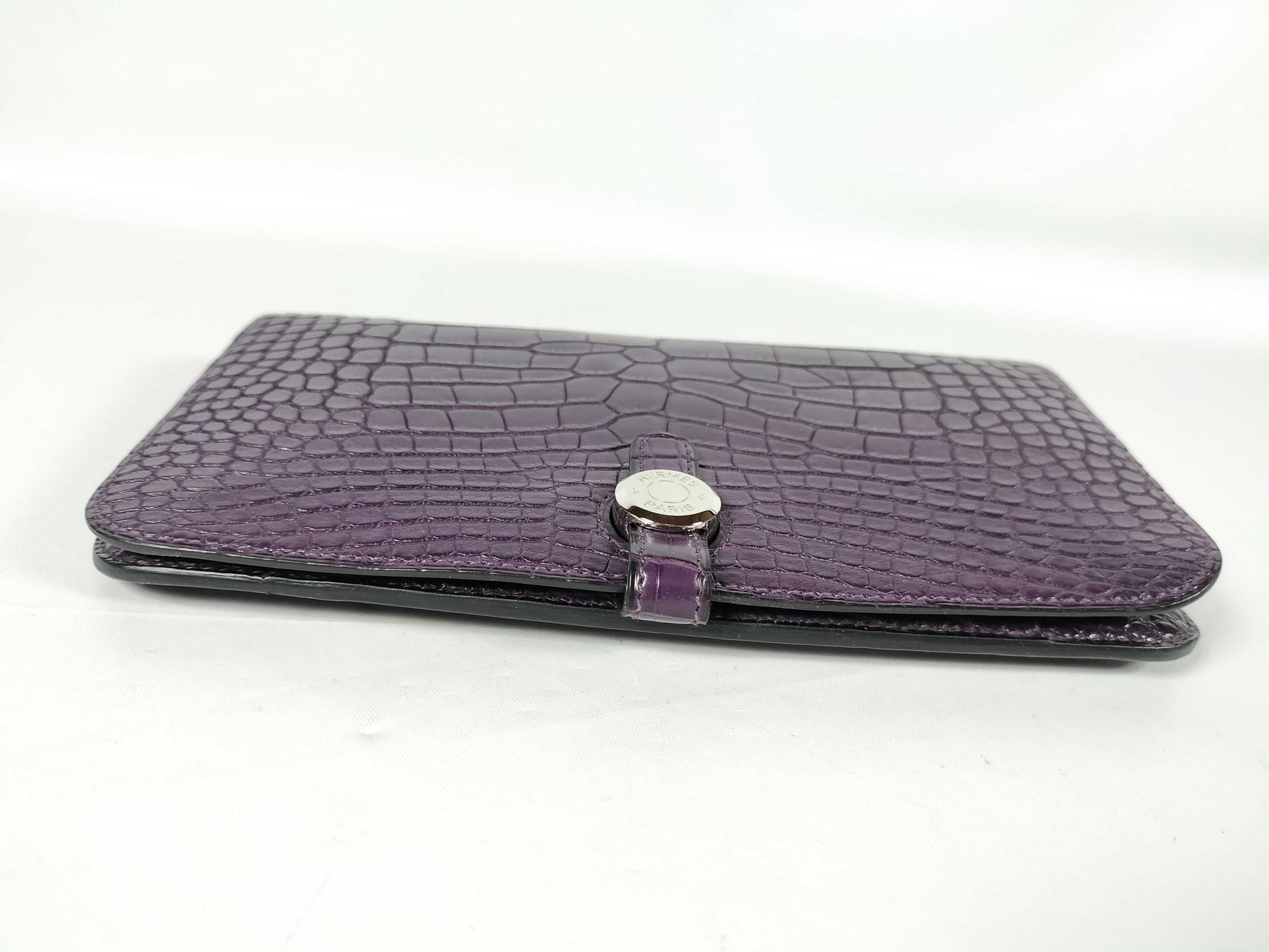 HERMES Dogon Alligator Matte R-Engraving Wallet