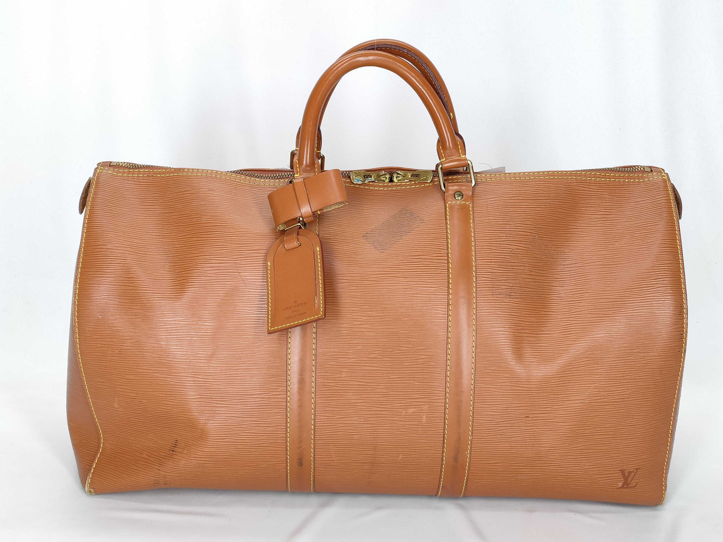LOUIS VUITTON Epi M42968 Keepol 50 Epi Boston Bag