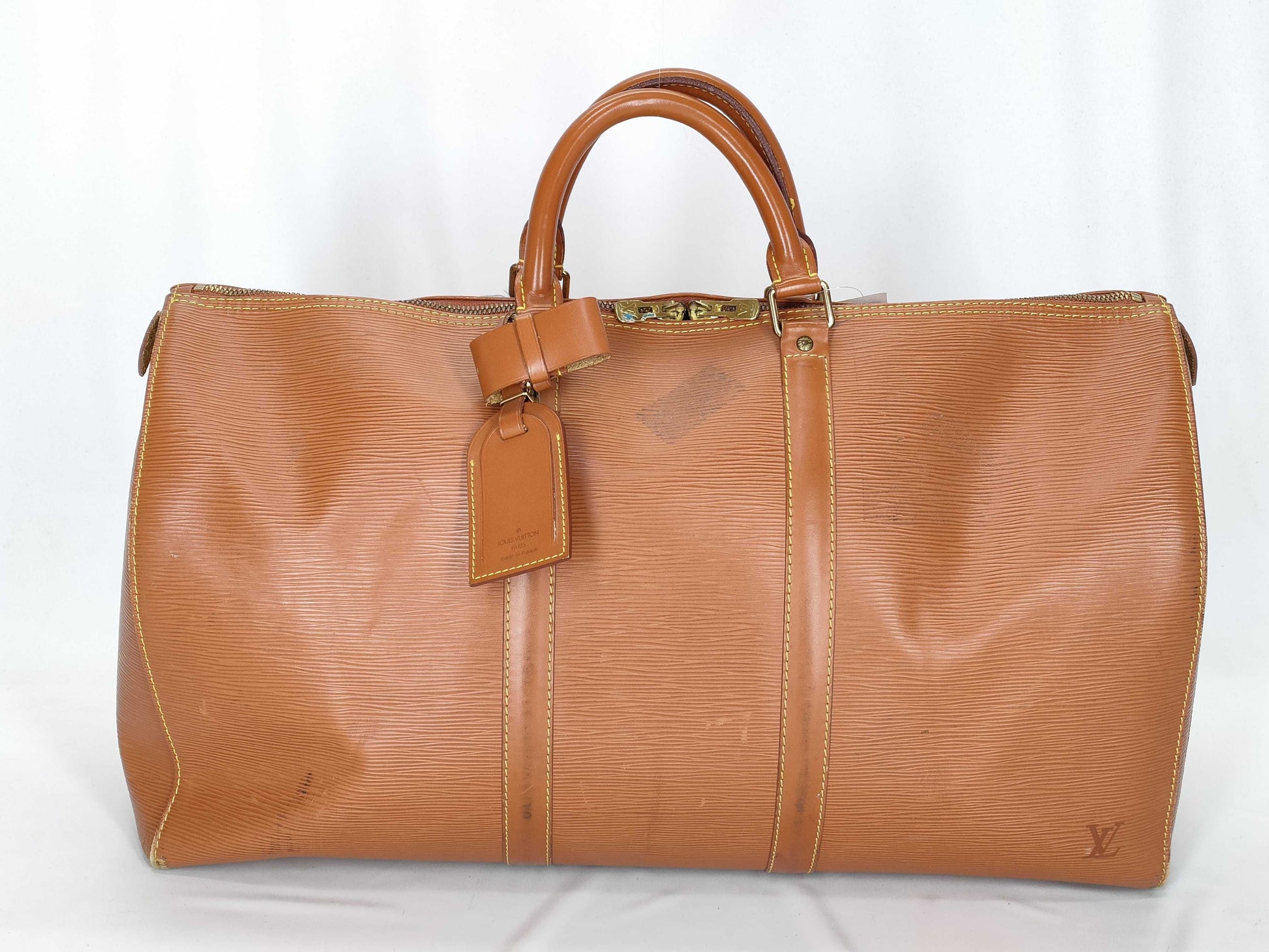 LOUIS VUITTON Epi M42968 Keepol 50 Epi Boston Bag