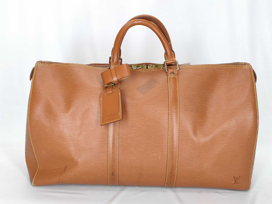 LOUIS VUITTON Epi M42968 Keepol 50 Epi Boston Bag