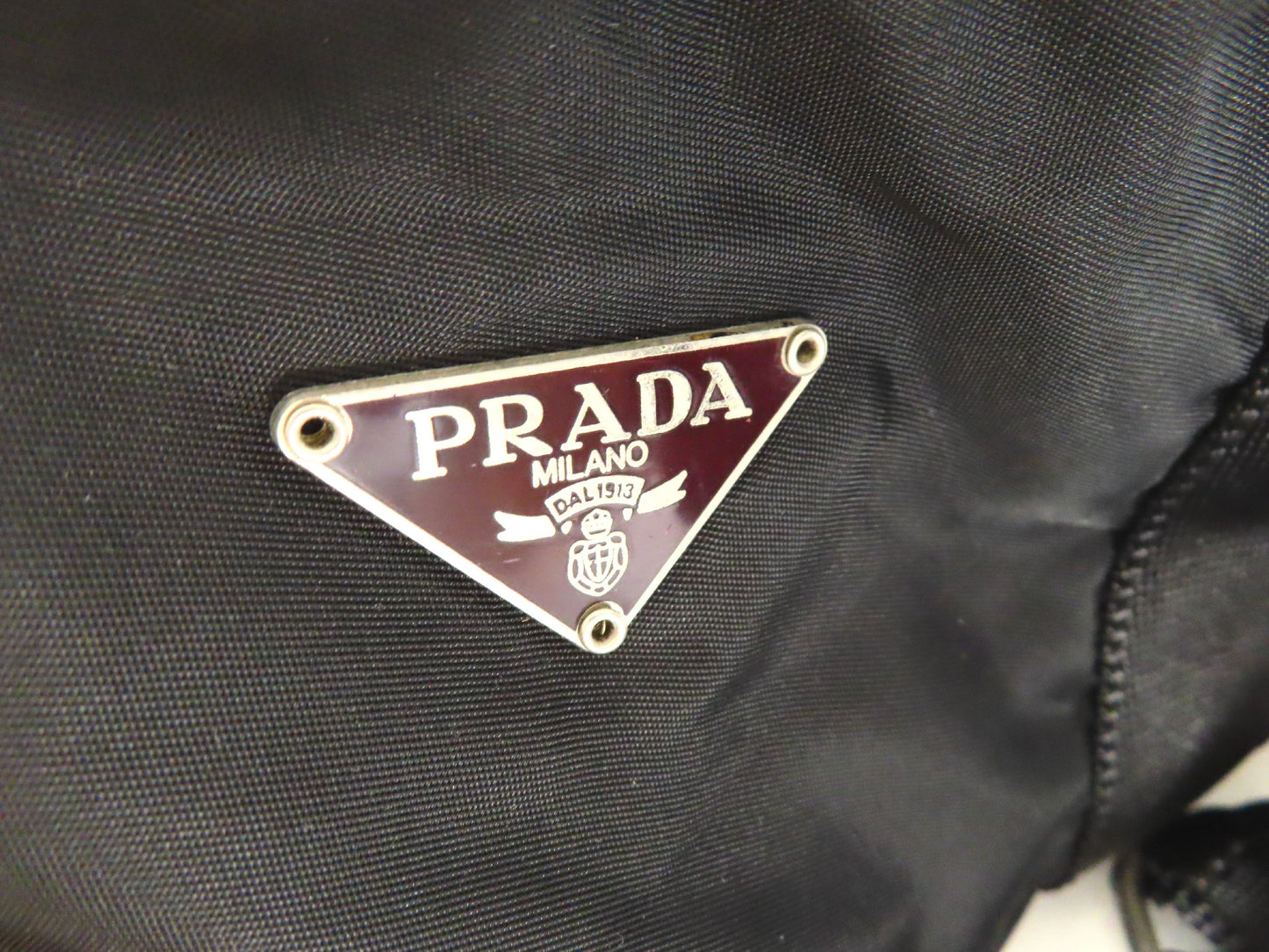 PRADA Nylon Prada Shoulder Black Side Pocket Shoulder Bag