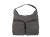 GUCCI GG Canvas Gucci One Shoulder Tote GG Canvas Black Front Pocket Handbag