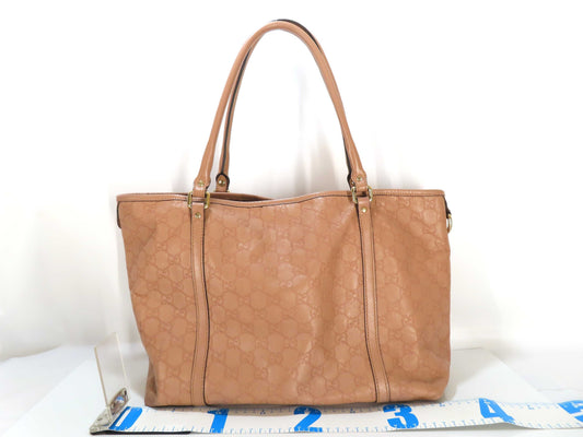 GUCCI Gucci Shima Gucci Tote Bag Leather Shima Brown Tote Bag
