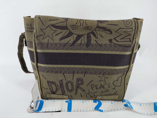 Dior Christian Dior Camp Canvas Shoulder Bag