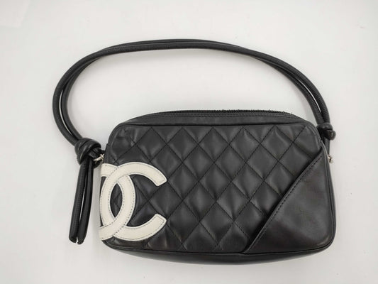 CHANEL Cambon Line Shoulder Bag Black with Seal