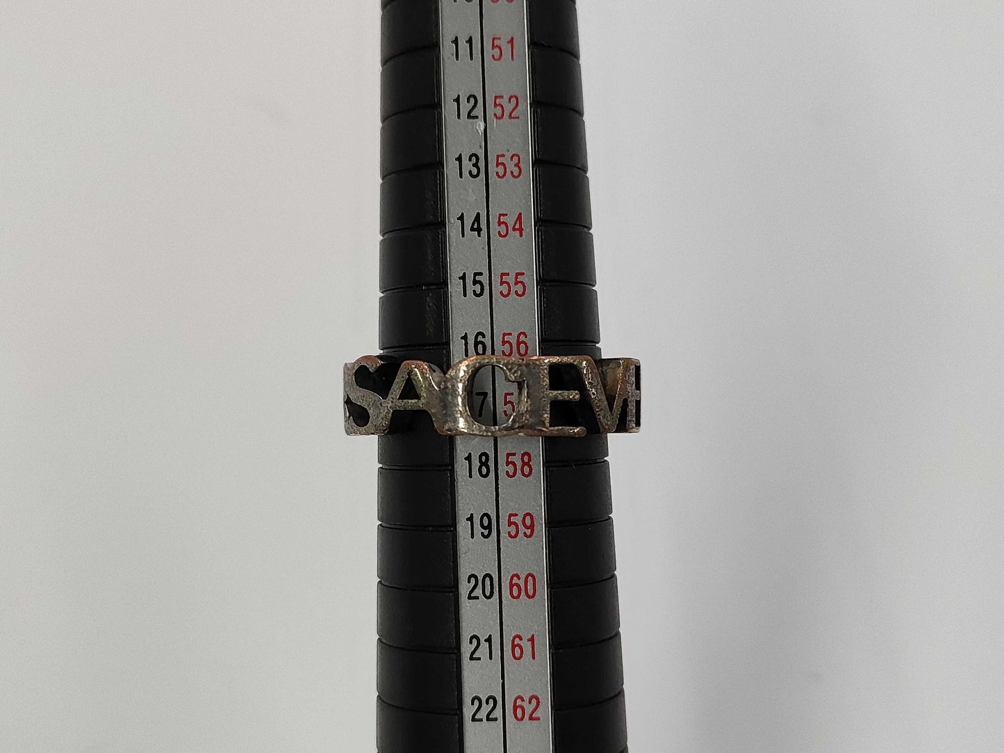 VERSACE Logo Line Silver Ring