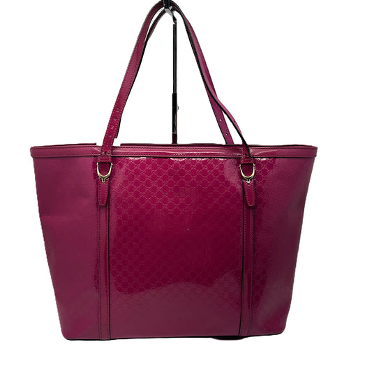 GUCCI Micro Gucci Leather Tote Bag