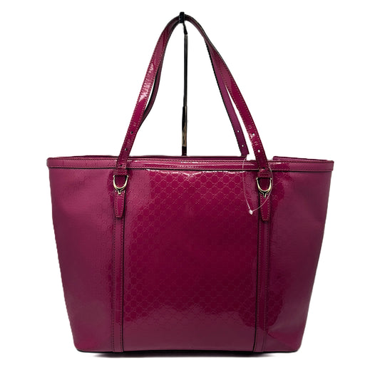 GUCCI Micro Gucci Leather Tote Bag
