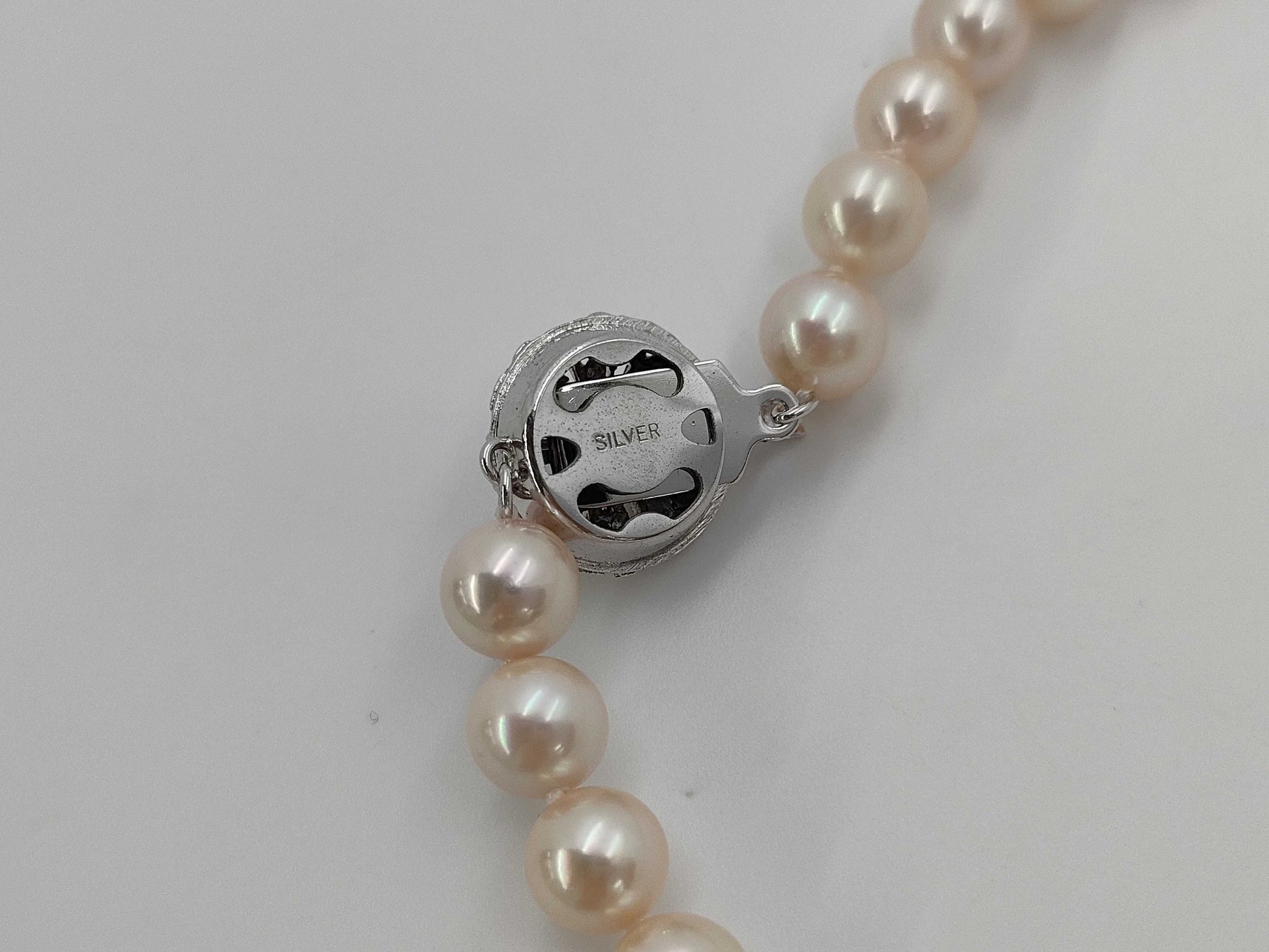 Pearl Diameter Approx. 7.4-7.7mm SV 36.2g Necklace