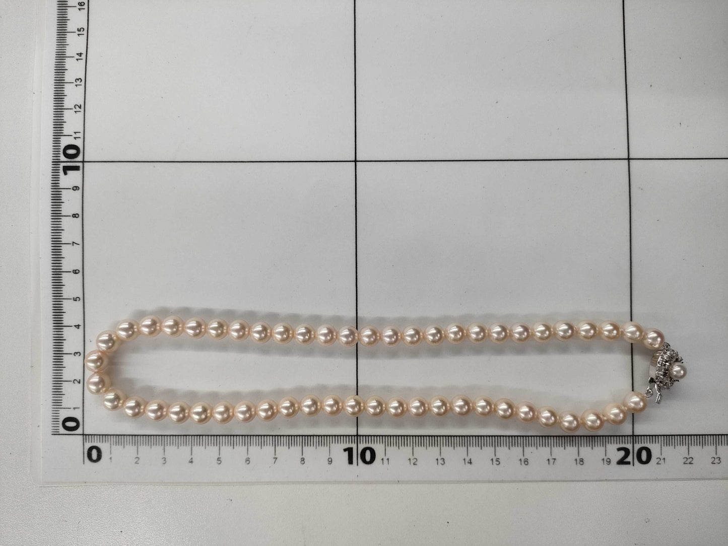Pearl Diameter Approx. 7.4-7.7mm SV 36.2g Necklace