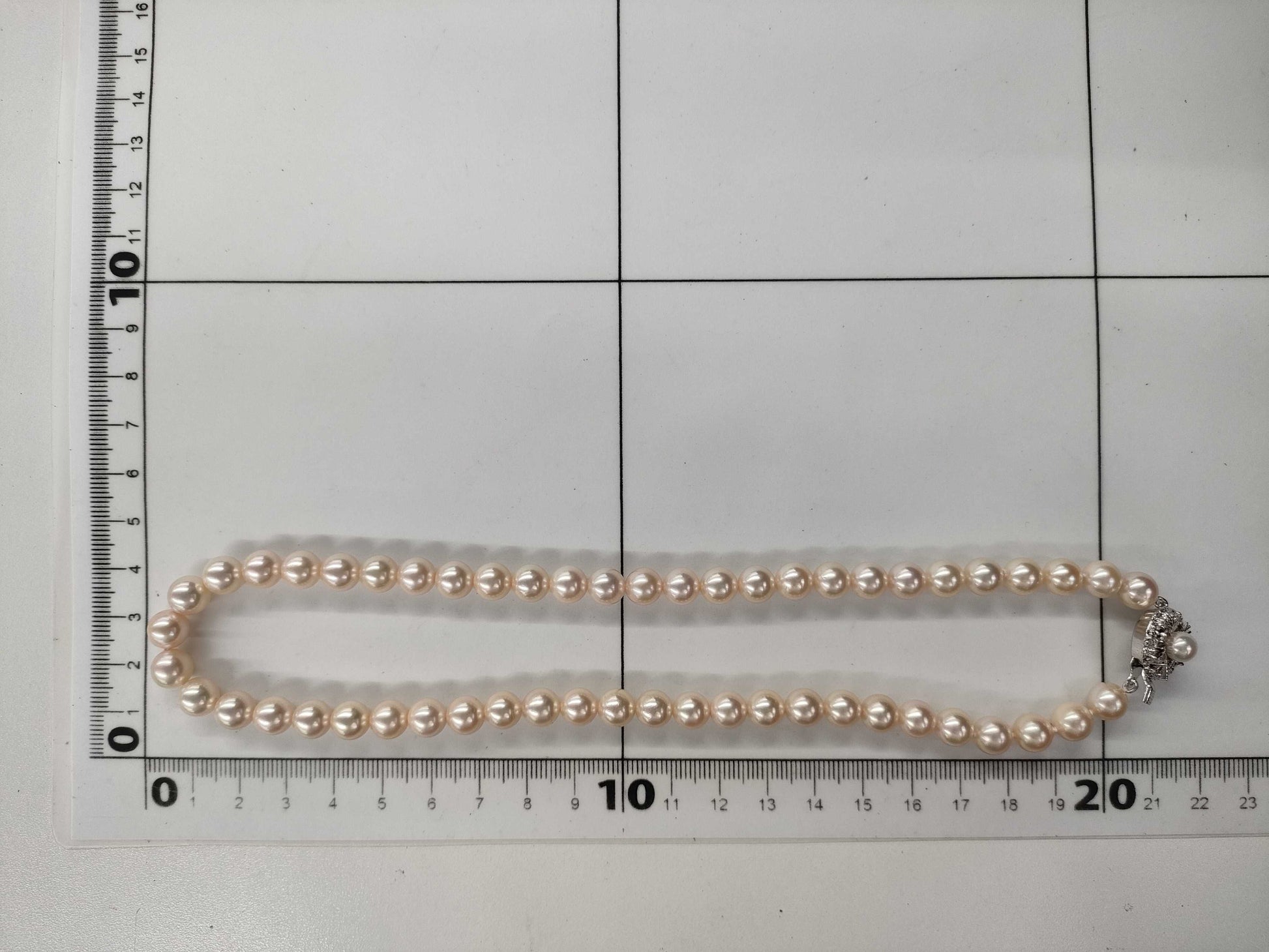 Pearl Diameter Approx. 7.4-7.7mm SV 36.2g Necklace