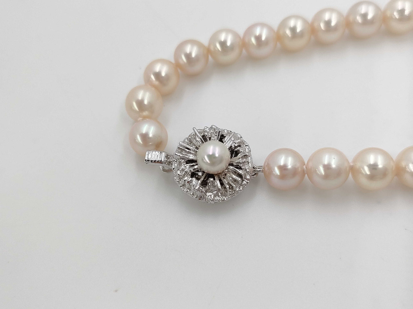 Pearl Diameter Approx. 7.4-7.7mm SV 36.2g Necklace
