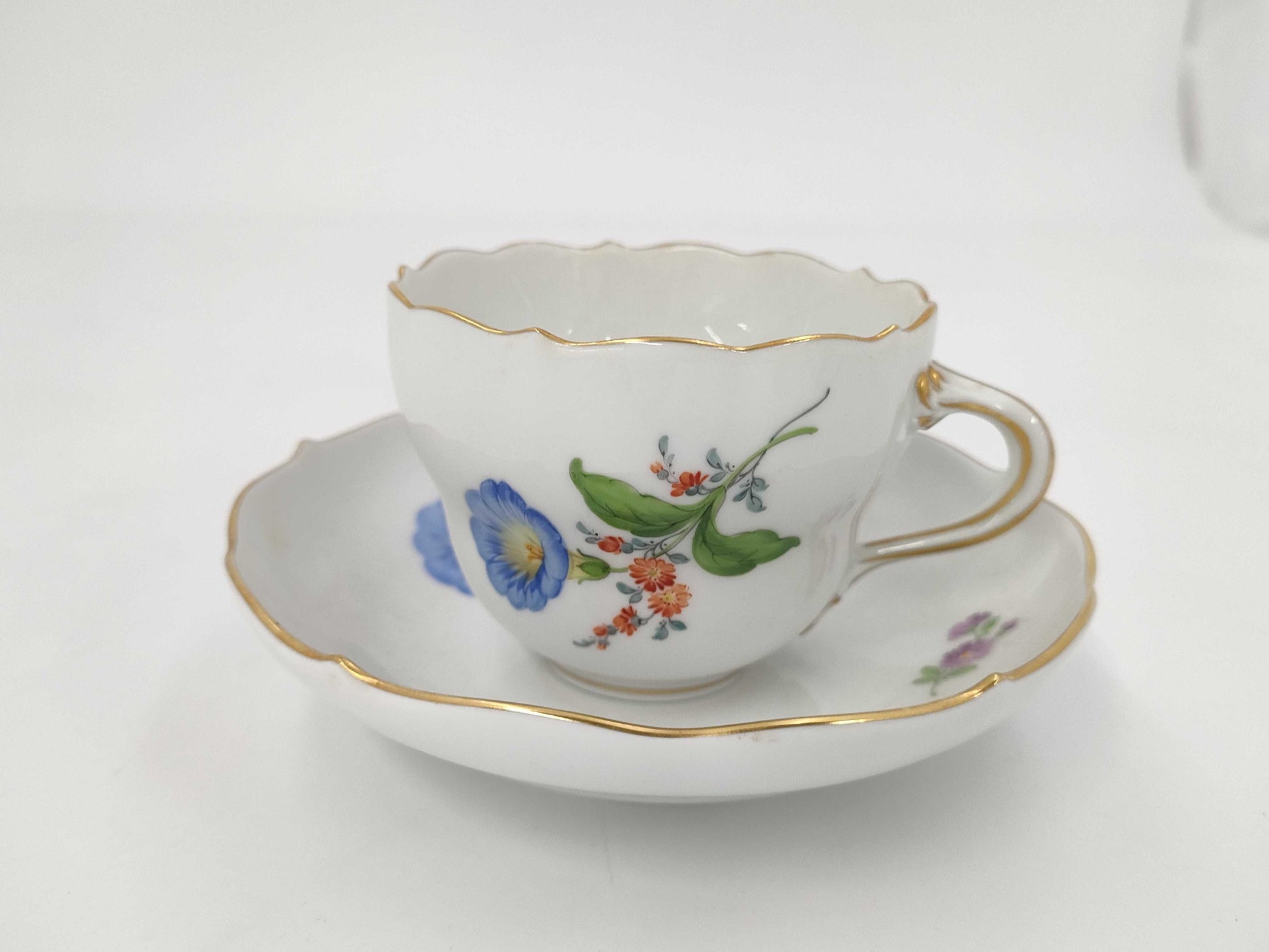 MEISSEN Cup Saucer Basic Flower Two Flowers Cup & Saucer