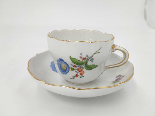 MEISSEN Cup Saucer Basic Flower Two Flowers Cup & Saucer