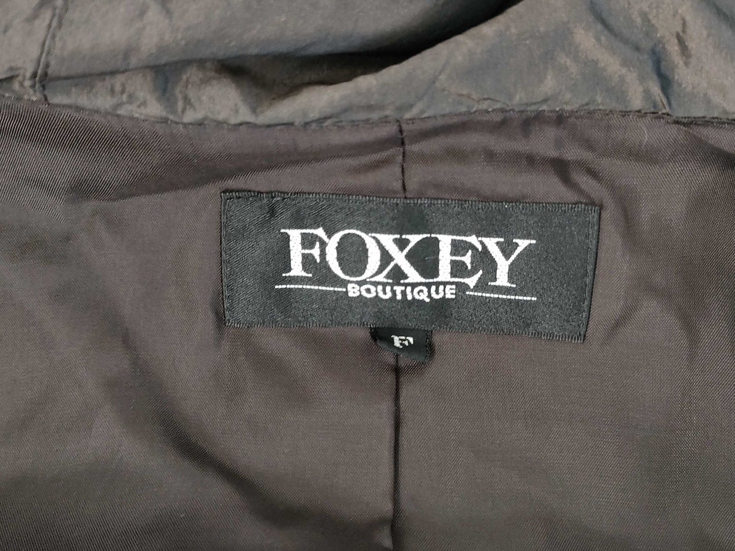 FOXEY Foxy Boutique Silk Long Coat with Nutria Fur Down Coat
