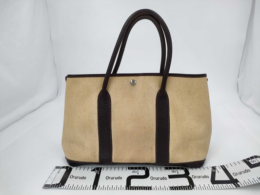 HERMES Garden Party PM Brown Tote Bag