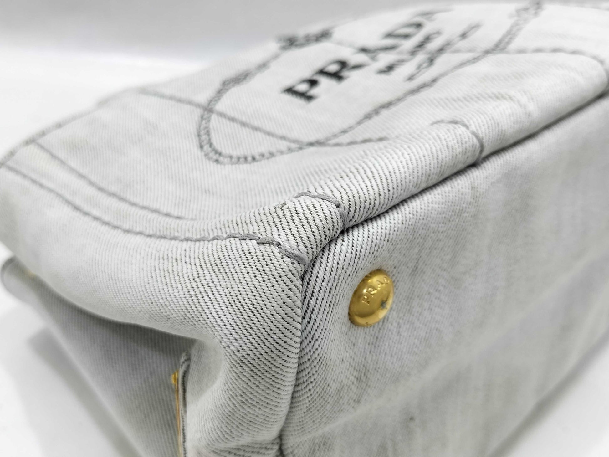 PRADA Kanapa Mini Bag ST Grey Handbag