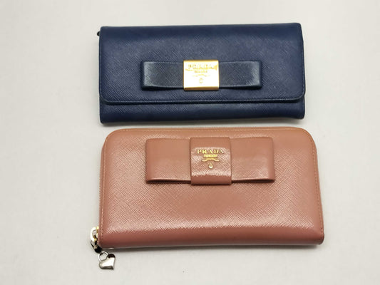 PRADA PRADA Prada Leather Long Wallet 2 Piece Wallet