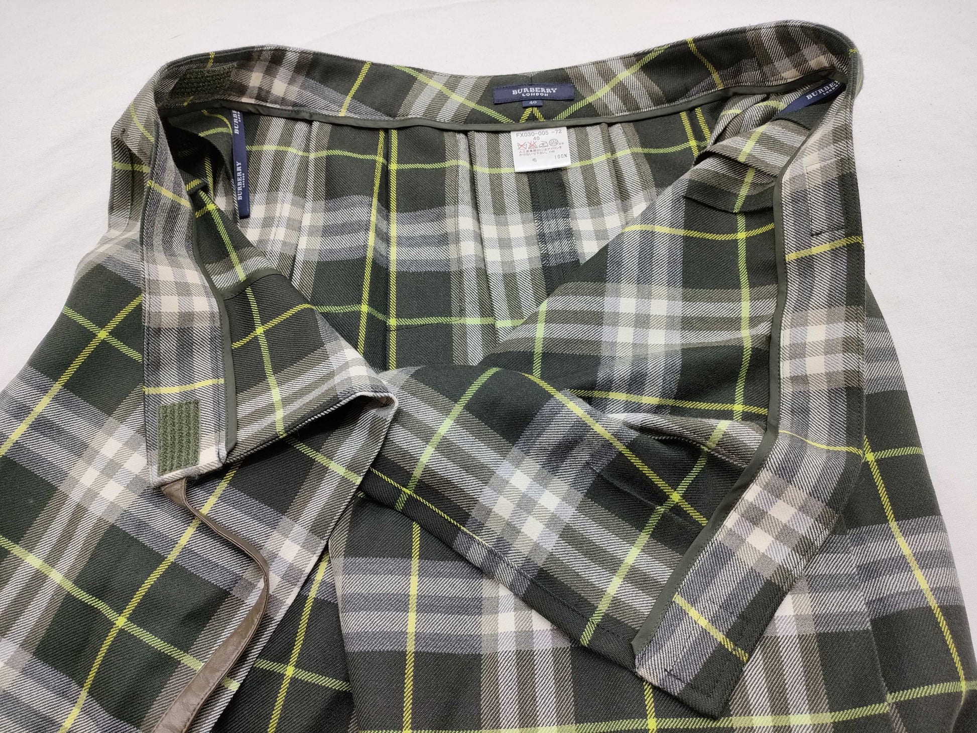 BURBERRY BURBERRY Plaid Skirt Green Notation 40 Skirt