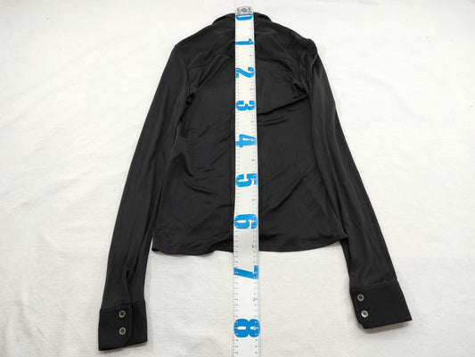 BALENCIAGA BALENCIAGA.TS Silk Blouse, Black, Men's Shirt