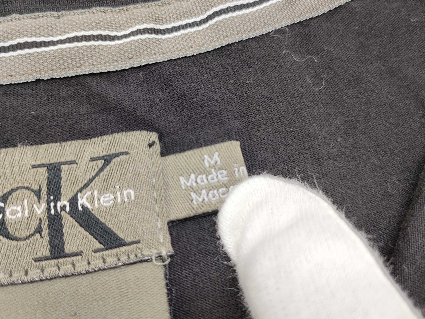 Calvin Klein Long T-Shirt Top Black M Top