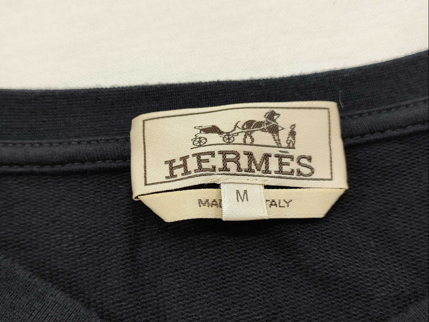 HERMES Stitch Design Long T-Shirt Long Sleeve Top