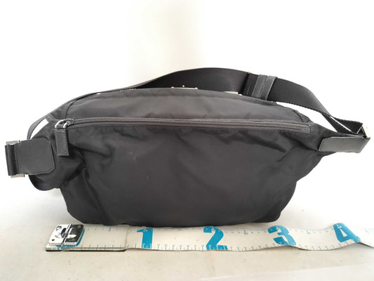 PRADA Nylon PRADA Nylon Saffiano Leather Crossbody Shoulder Bag