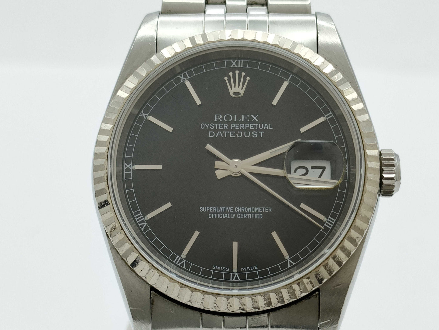 ROLEX Datejust 16234 K875327 Black Dial Men's Watch