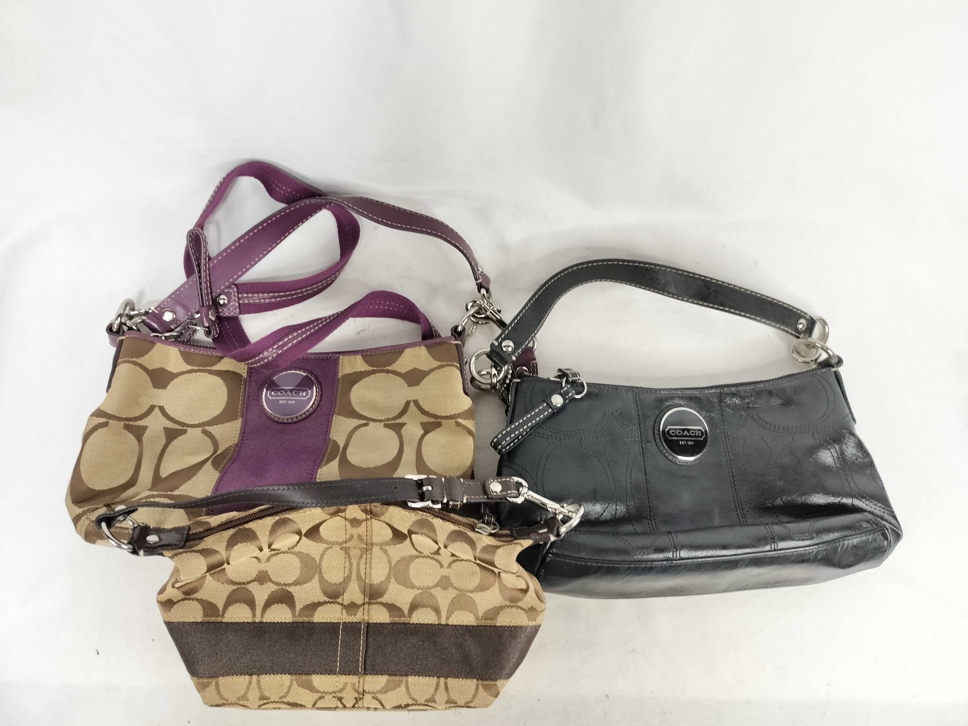 COACH Signature Coach Bag 3-Piece Handbag