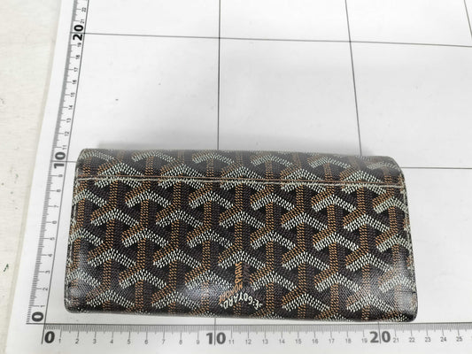 GOYARD Herringbone Varenne Long Wallet PVC x Leather Wallet