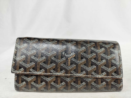 GOYARD Goyard Herringbone Varenne Long Wallet PVCx Leather Wallet